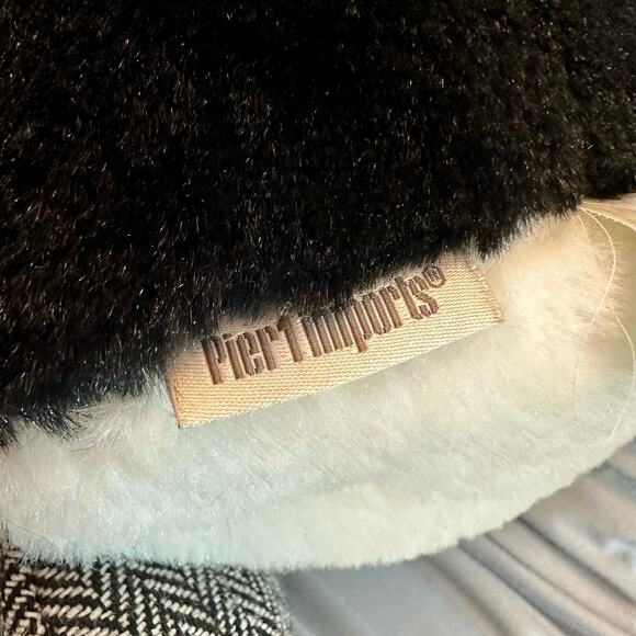 Pier 1 Imports Penguin Plush With Baby In Pouch Scarf Stuffed Animal Toy - Picture 4 of 11